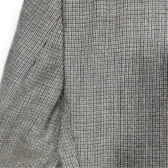 Chaps 100% Wool Single Breasted 2 Button Sportscoat Blazer, Brown Tweed, 40S - Picture 8 of 10